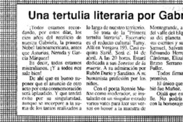 Una Tertulia literaria por Gabriela