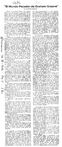 "El mundo pecador de Graham Greene"