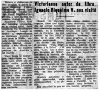 Victoriense autor de libro Ignacio Riquelme V. nos visitó.