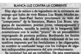 Blanca Luz contra la corriente.