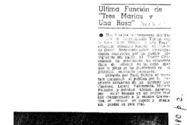 Última función de "Tres Marías y una Rosa"