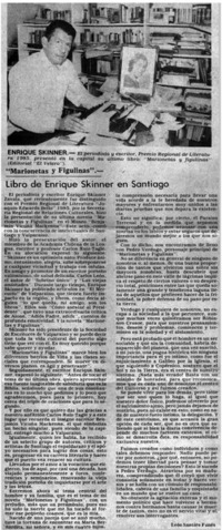 Libro de Enrique Skinner en Santiago