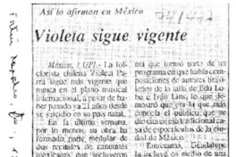 Violeta sigue vigente