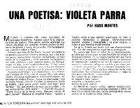 Una poetisa : Violeta Parra
