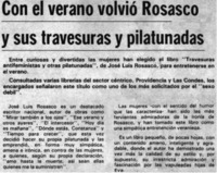 Con el verano volvió Rosasco y sus travesuras y pilatunadas.