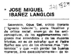 José Miguel Ibáñez Langlois.
