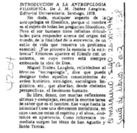 Introducción a la antropología filosófica.