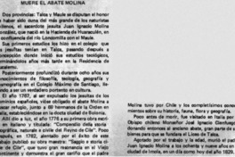 Muere el Abate Molina