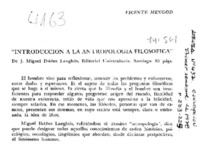 "Introducción a la antropología filosófica"