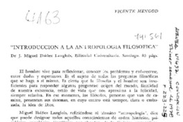 "Introducción a la antropología filosófica"