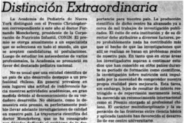 Distinción extraordinaria.