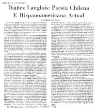 Ibáñez Langlois: Poesía chilena e hispanoarmericana actual