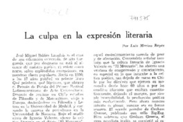 La culpa en la expresión literaria