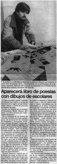 Aparecerá libro de poesías con dibujos de escolares.