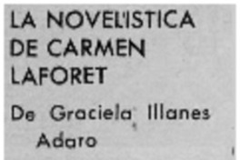 La novelística de Carmen Laforet