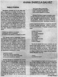 Pablo poesía