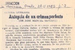 Autopsia de un crimen perfecto