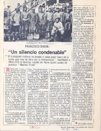 "Un silencio condenable" : [entrevistas]