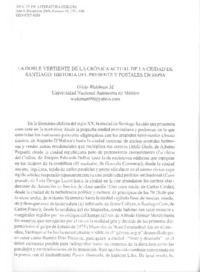 La doble vertiente de la crónica actual de la ciudad de Santiago