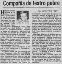 Compañía de teatro pobre