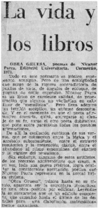 La vida y los libros.