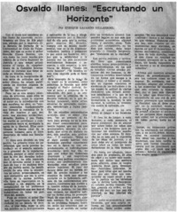 Osvaldo Illanes, "Escrutando un horizonte"