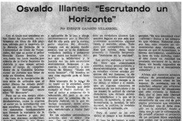 Osvaldo Illanes, "Escrutando un horizonte"