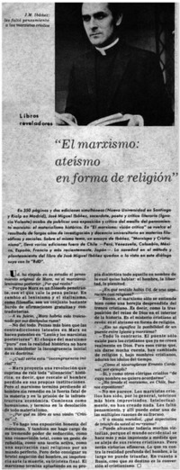 El marxismo: ateísmo en forma de religión" : [entrevistas]