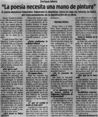 La poesía necesita una mano de pintura: [entrevistas]