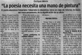 La poesía necesita una mano de pintura: [entrevistas]