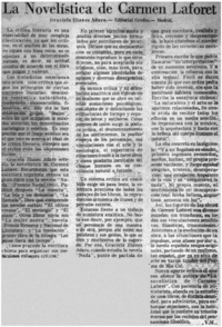 La novelística de Carmen Laforet