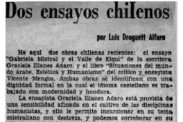 Dos ensayos chilenos