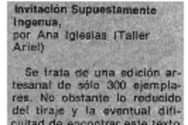 Invitación supuestamente ingenua