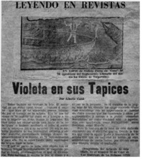 Violeta en sus tapices
