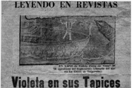 Violeta en sus tapices