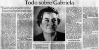 Todo sobre Gabriela: [entrevistas]
