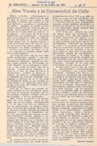 Alex Varela y la Universidad de Chile