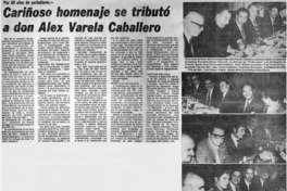 Cariñoso homenaje se tributó a don Alex Varela Caballero.