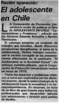 El adolescente en Chile.