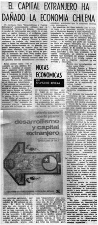 El capital extranjero ha dañado la economía chilena