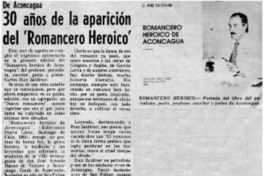 30 años de la aparición del "Romancero heroico"