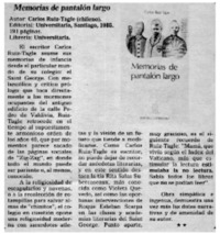 Memorias de pantalón largo