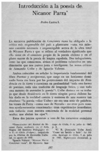 Introducción a la poesía de Nicanor Parra