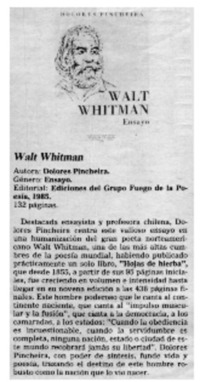 Walt Whitman.