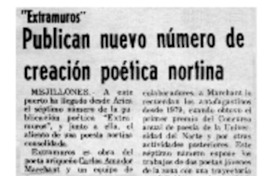Publican nuevo número de creación poética nortina.