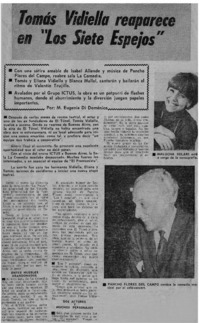 Tomás Vidiella reaparece en "Los siete espejos"