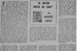 El mejor poeta de Chile"