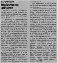 Intelectuales adhieren