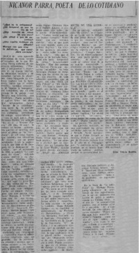 Nicanor Parra, poeta de lo cotidiano