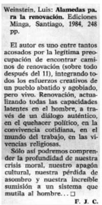 Alamedas para la renovación